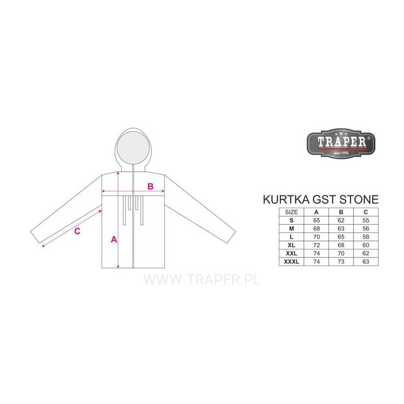 Kurtka Traper GST roz.L - STONE Kurtka Traper GST roz.L - STONE