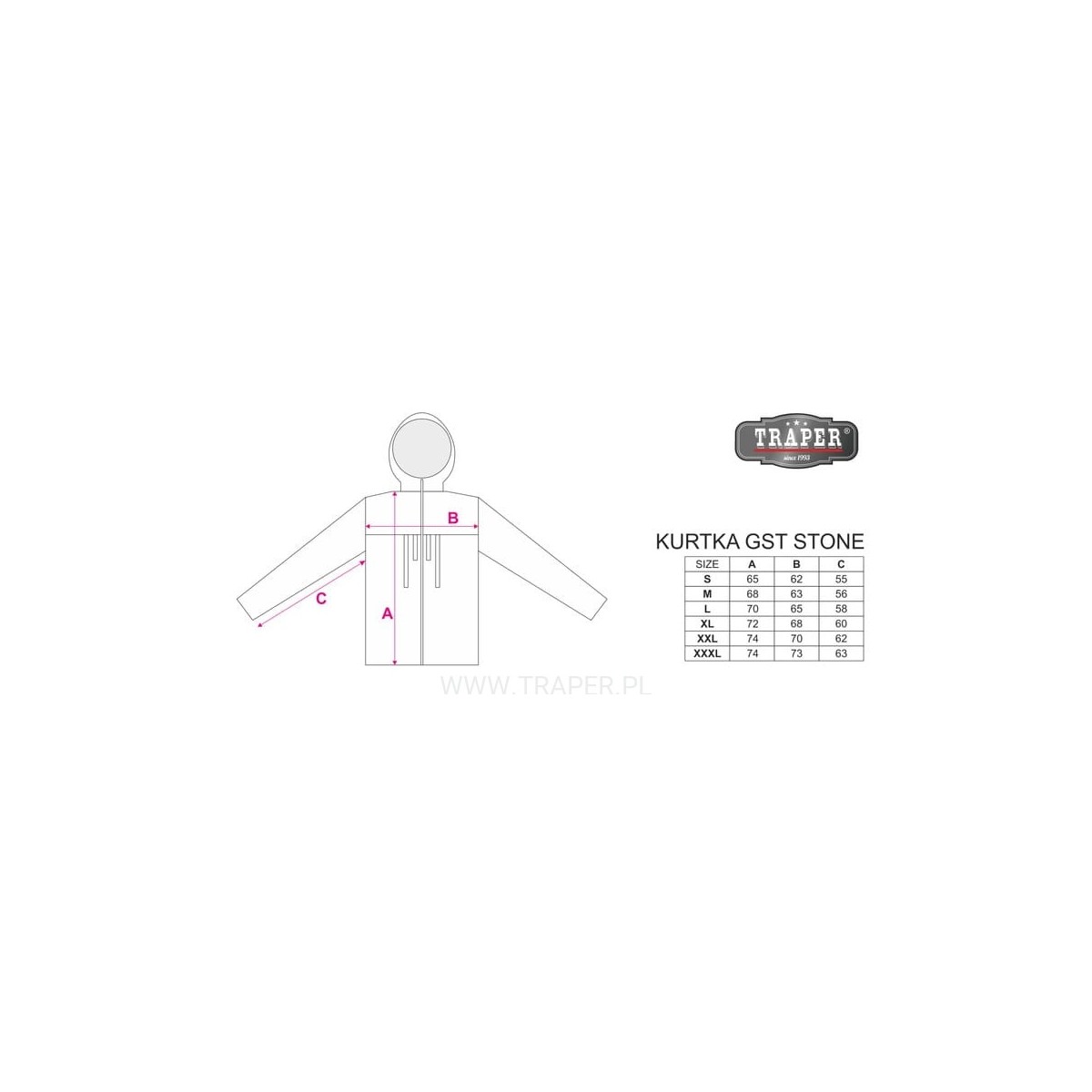 Kurtka Traper GST roz.XXL - STONE Kurtka Traper GST roz.XXL - STONE