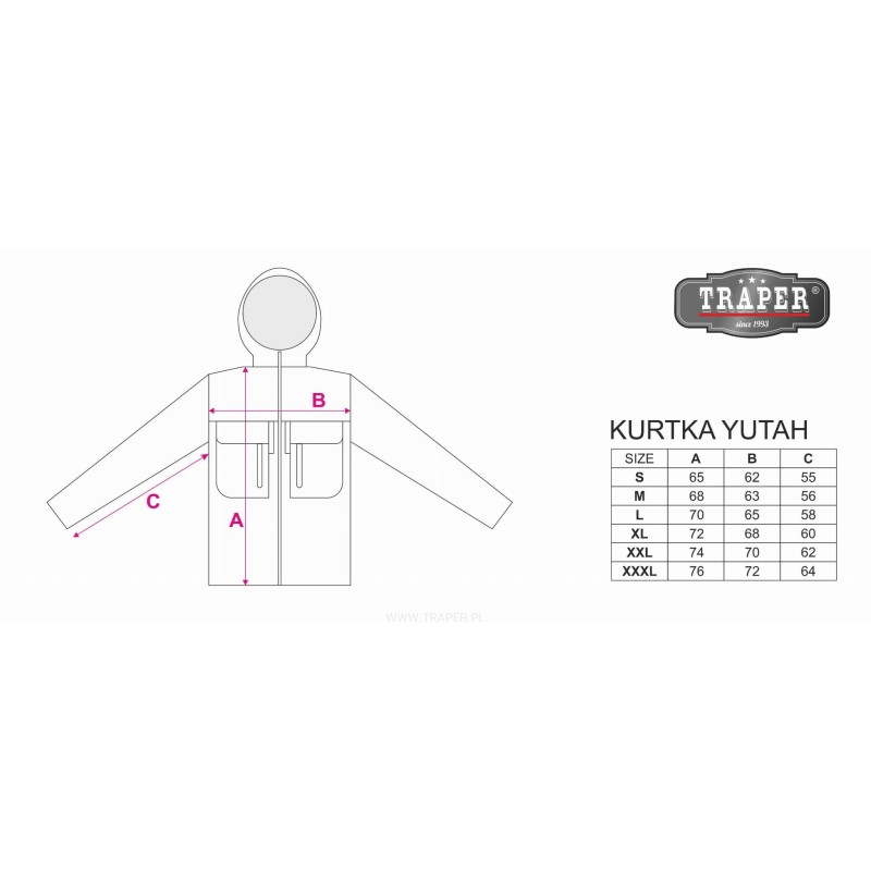 Kurtka Traper UTAH roz.XL - BLACK Kurtka Traper UTAH roz.XL - BLACK