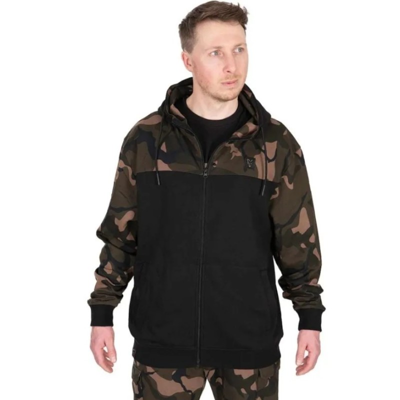 Bluza Fox LW split zip Hoody roz.XL - Black / Camo