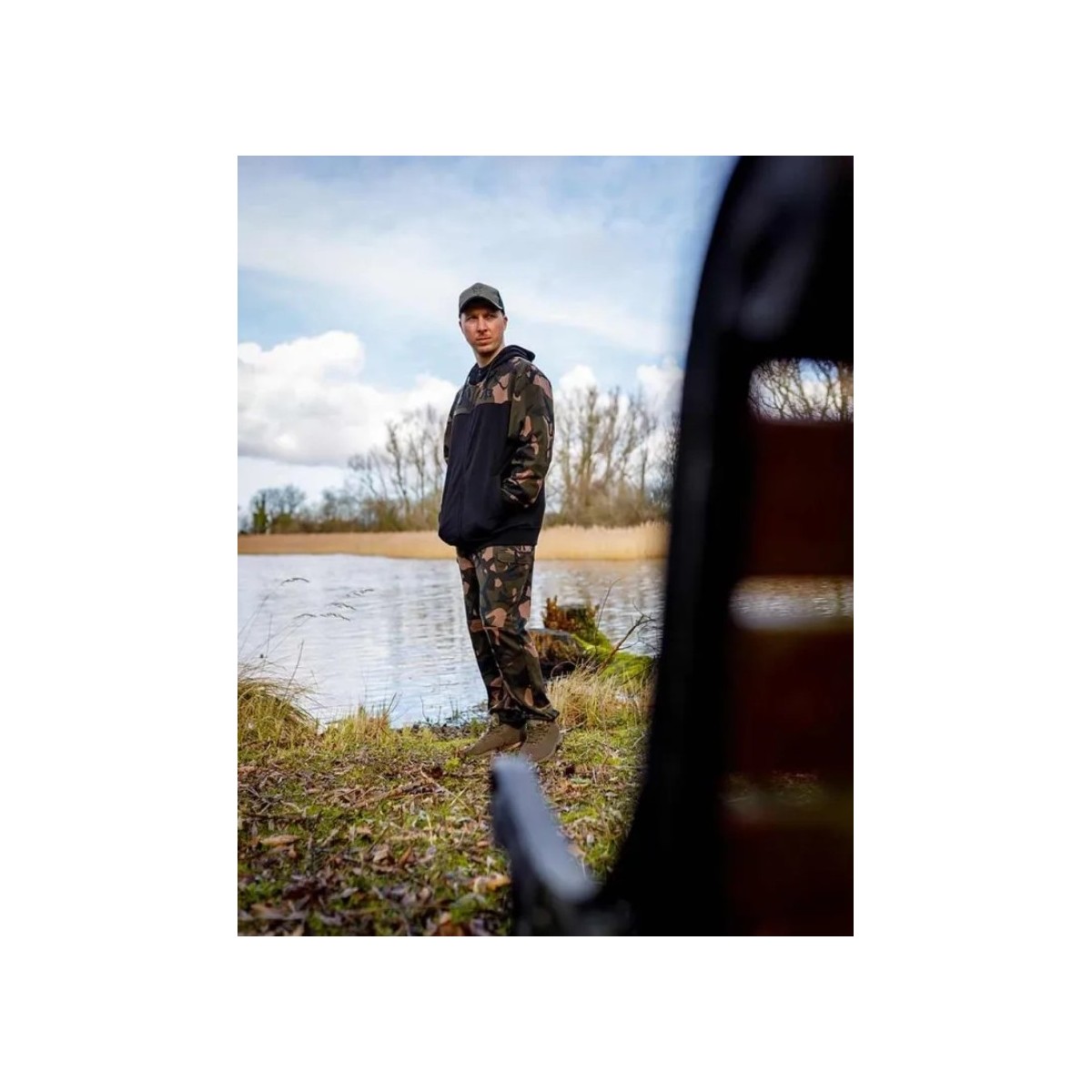 Bluza Fox LW split zip Hoody roz.S - Black / Camo