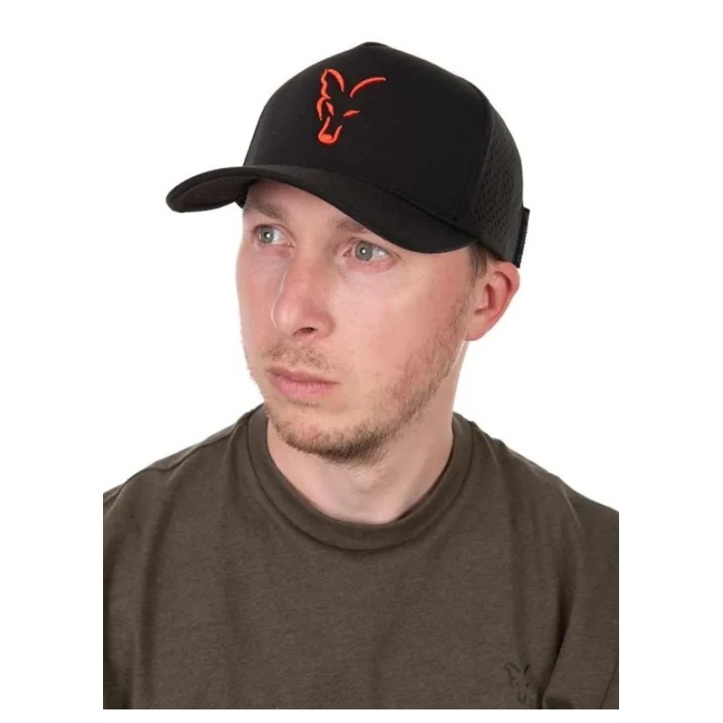 Czapka z daszkiem Fox Collection Baseball Cap - Black/Orange