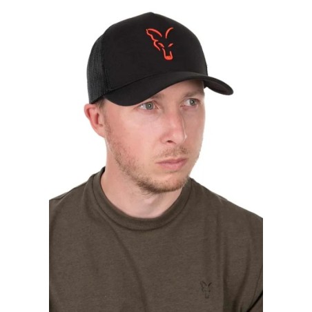 Czapka Fox Collection Trucker Cap - Black/Orange