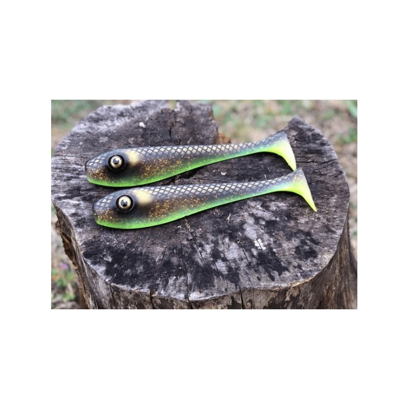 Przynęta Angry Pikes handmade Pike Tyson 14cm - green Goldi Przynęta Angry Pikes handmade Pike Tyson 14cm - green Goldi