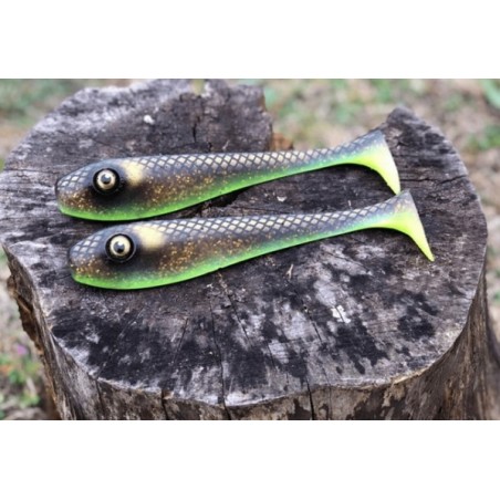 Przynęta Angry Pikes handmade Pike Tyson 14cm - green Goldi Przynęta Angry Pikes handmade Pike Tyson 14cm - green Goldi