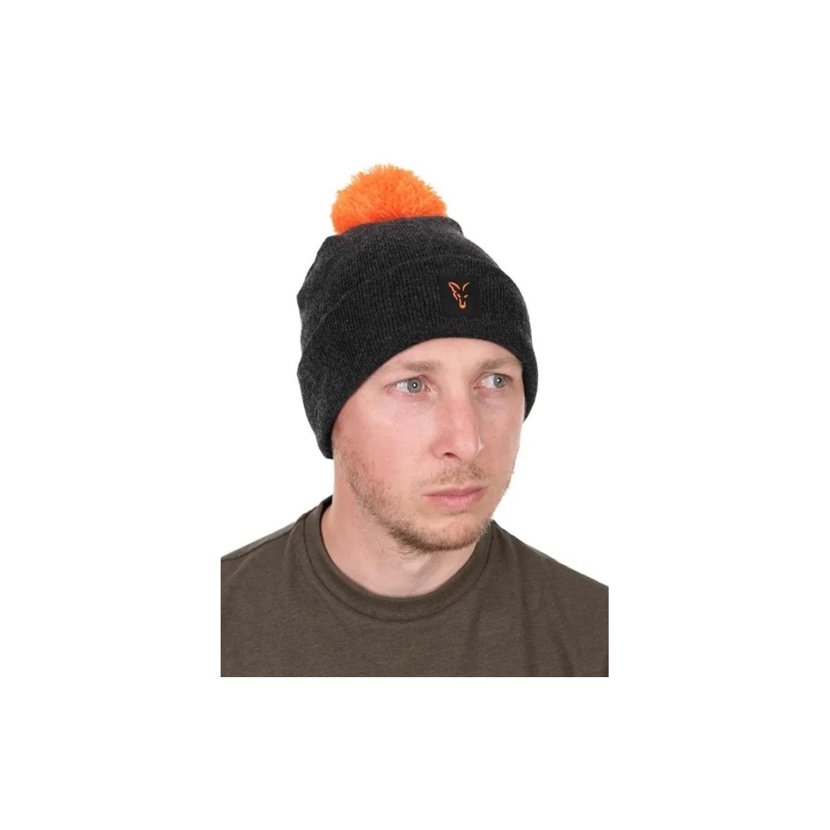 Czapka Fox Collection Bobble Hat - Black/Orange
