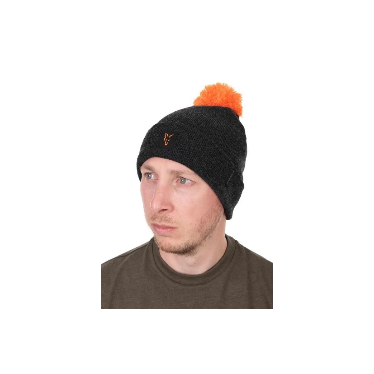 Czapka Fox Collection Bobble Hat - Black/Orange
