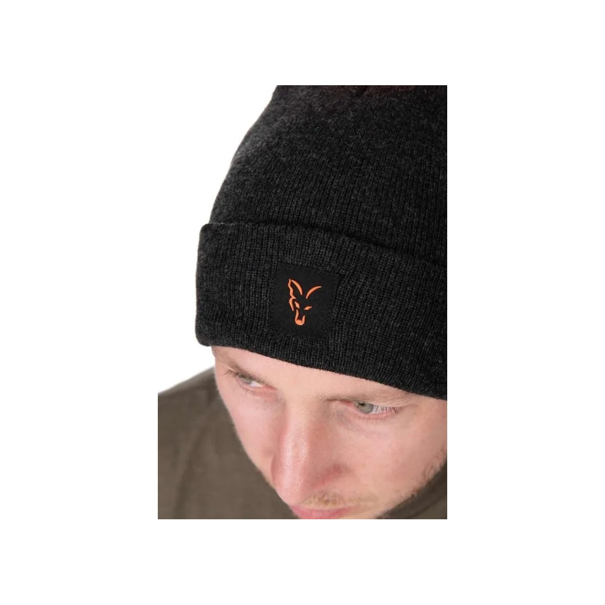 Czapka Fox Collection Bobble Hat - Black/Orange