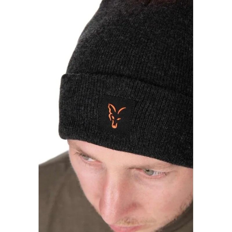 Czapka Fox Collection Bobble Hat - Black/Orange