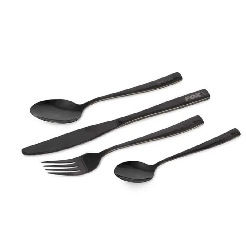 Zestaw sztućców Fox Cookware Black Stainless Cutlery Set