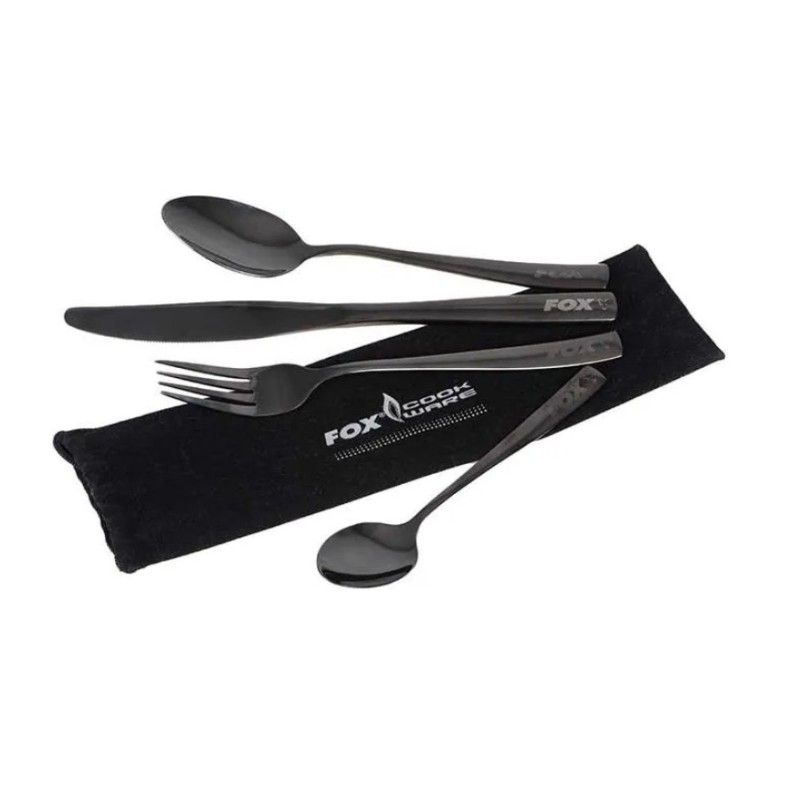 Zestaw sztućców Fox Cookware Black Stainless Cutlery Set