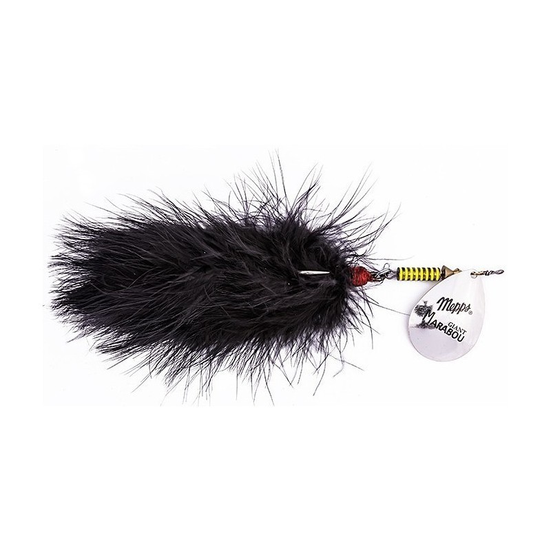 Błystka obrotowa Mepps GIANT MARABOU 40g srebrny / czarny Błystka obrotowa Mepps GIANT MARABOU 40g srebrny / czarny