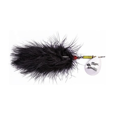 Błystka obrotowa Mepps GIANT MARABOU 40g srebrny / czarny Błystka obrotowa Mepps GIANT MARABOU 40g srebrny / czarny