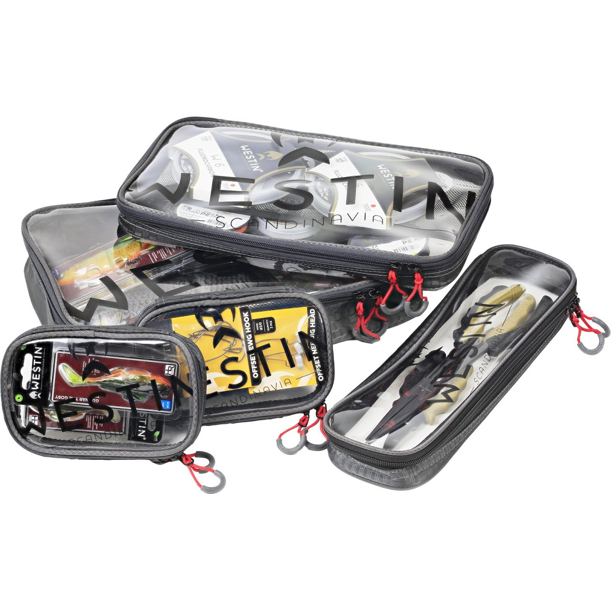 Zestaw etui Westin W4 CLEAR GUARD POUCH SET 5 POUCHES - TITANIUM BLACK Zestaw etui Westin W4 CLEAR GUARD POUCH SET 5 POUCHES - TITANIUM BLACK