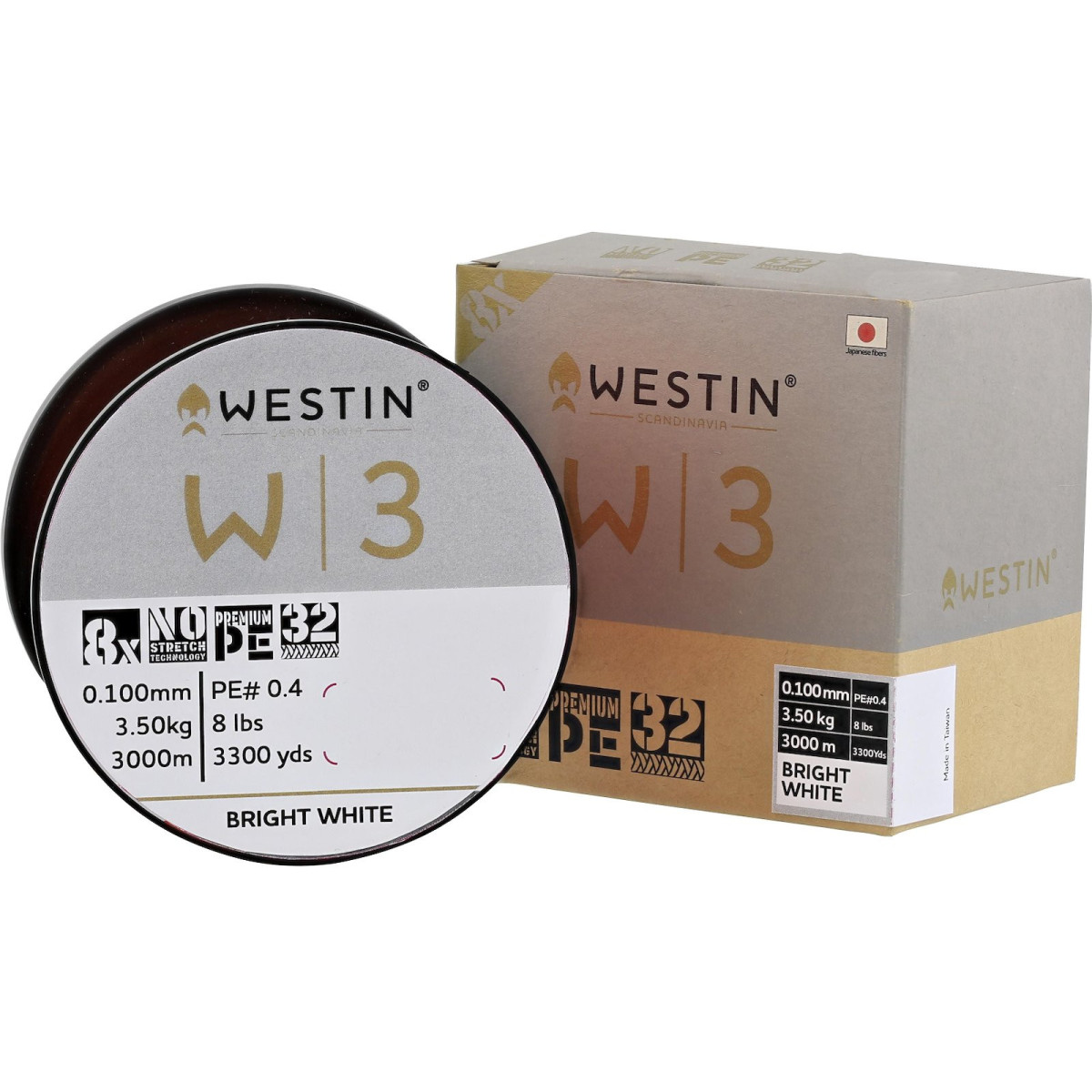 Plecionka Westin W3 8-BRAID 3000m / 0.205mm / 10.1kg - BRIGHT WHITE Plecionka Westin W3 8-BRAID 3000m / 0.205mm / 10.1kg - BRIGHT WHITE