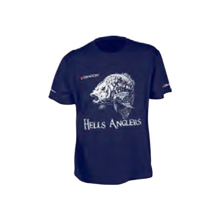T-Shirt Dragon Navy Blue Hells Anglers roz.S - sum