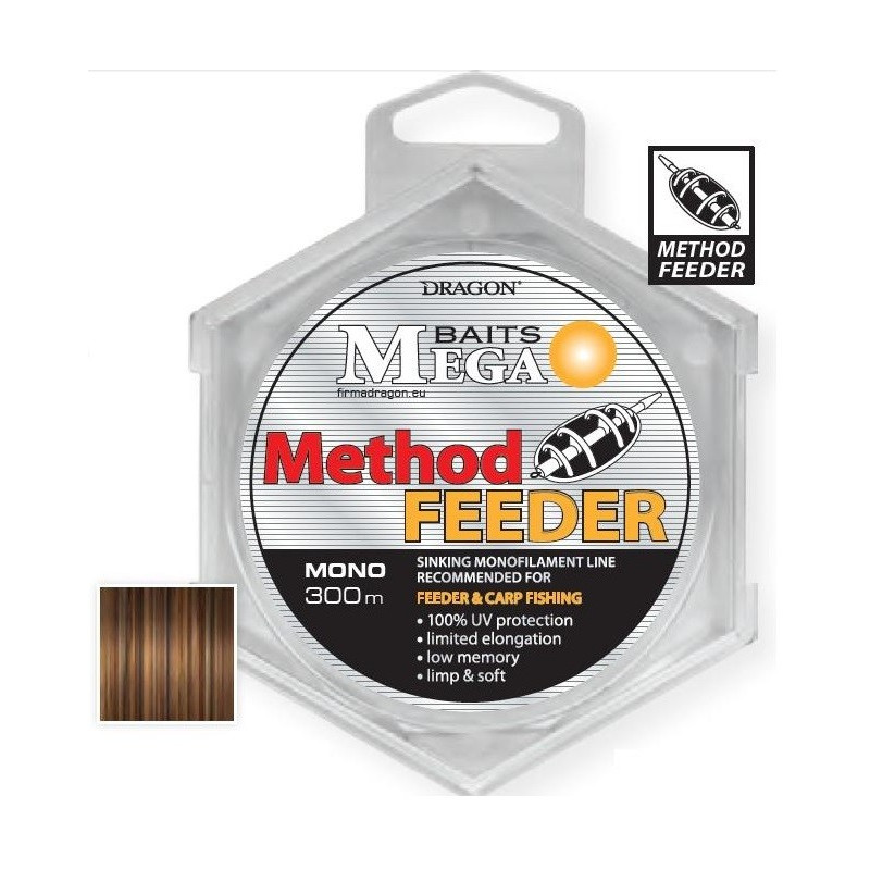 Żyłka Dragon Mega Baits Method Feeder Sinking 300m / 0,18mm