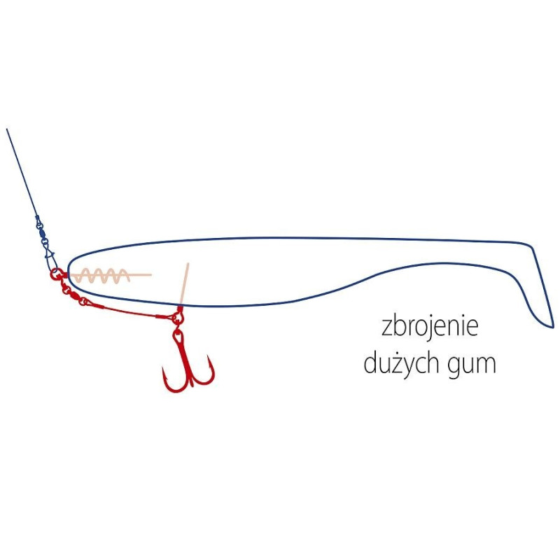 Dozbrojka z korkociągiem Dragon A.F.W. roz.1 - 10cm 20kg czarny Dozbrojka z korkociągiem Dragon A.F.W. roz.1 - 10cm 20kg czarny