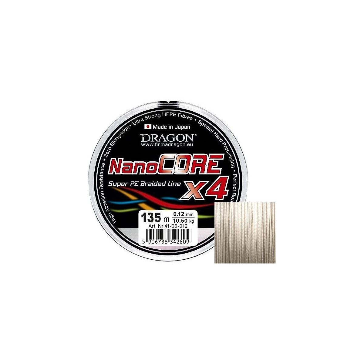 plecionka-nano-core-x4-jasnoszara-dragon plecionka-nano-core-x4-jasnoszara-dragon