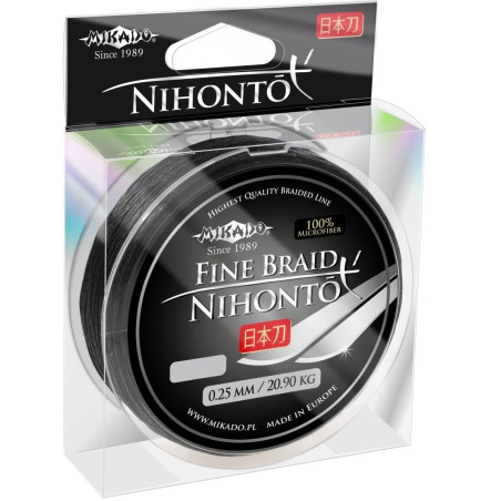 Plecionka Mikado Nihonto Fine Braid 900m czarna 0,12mm Plecionka Mikado Nihonto Fine Braid 900m czarna 0,12mm