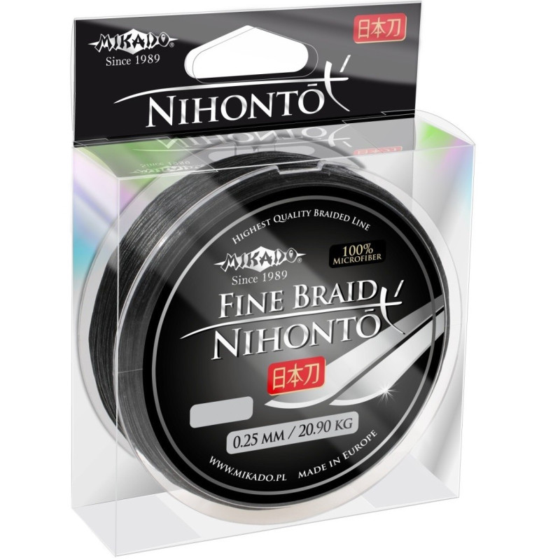 Plecionka Mikado Nihonto Fine Braid 900m czarna 0,28mm