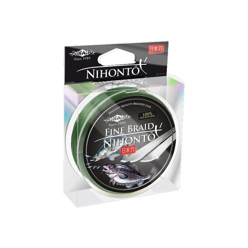 Plecionka Mikado Nihonto Fine Braid 900m zielona 0,10mm