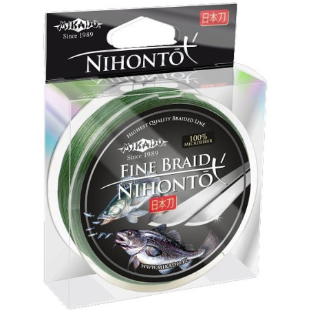 Plecionka Mikado Nihonto Fine Braid 900m zielona 0,10mm