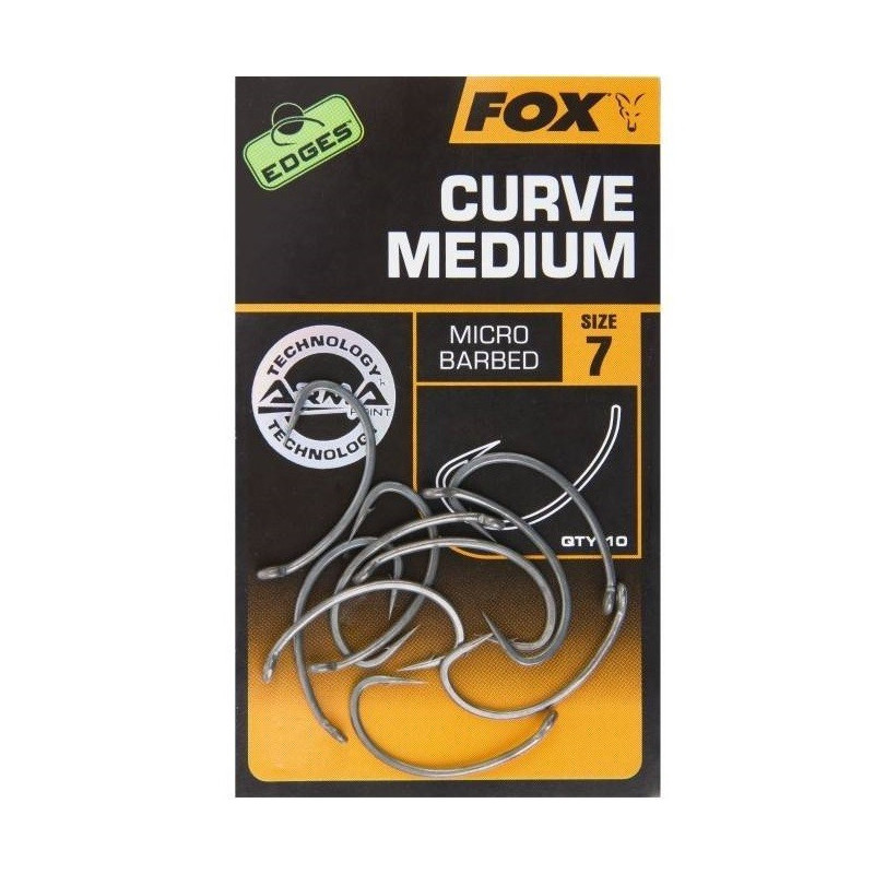 Haczyki karpiowe FOX Carp Edges Curve Shank Medium hak 6 Haczyki karpiowe FOX Carp Edges Curve Shank Medium hak 6