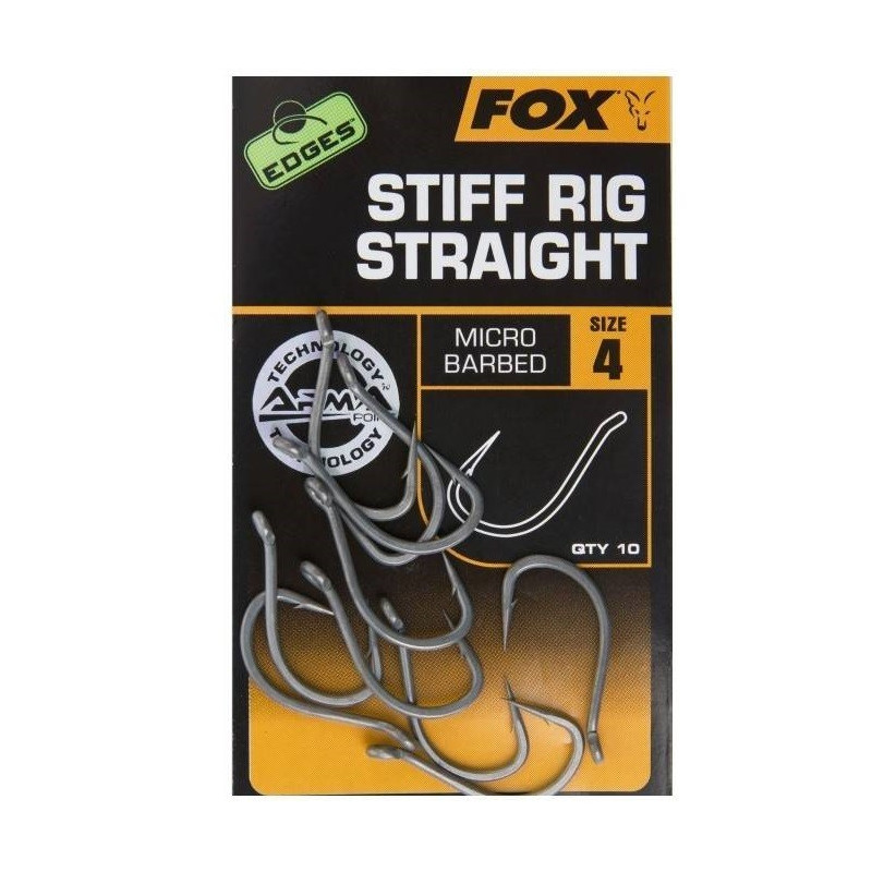 Haczyki karpiowe FOX Carp Edges Stiff Rig Straight hak 5 Haczyki karpiowe FOX Carp Edges Stiff Rig Straight hak 5
