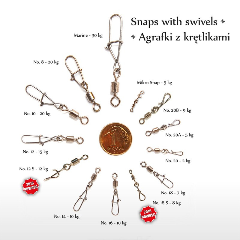 Agrafka z krętlikiem Spinwal roz. 16 Agrafka z krętlikiem Spinwal roz. 16