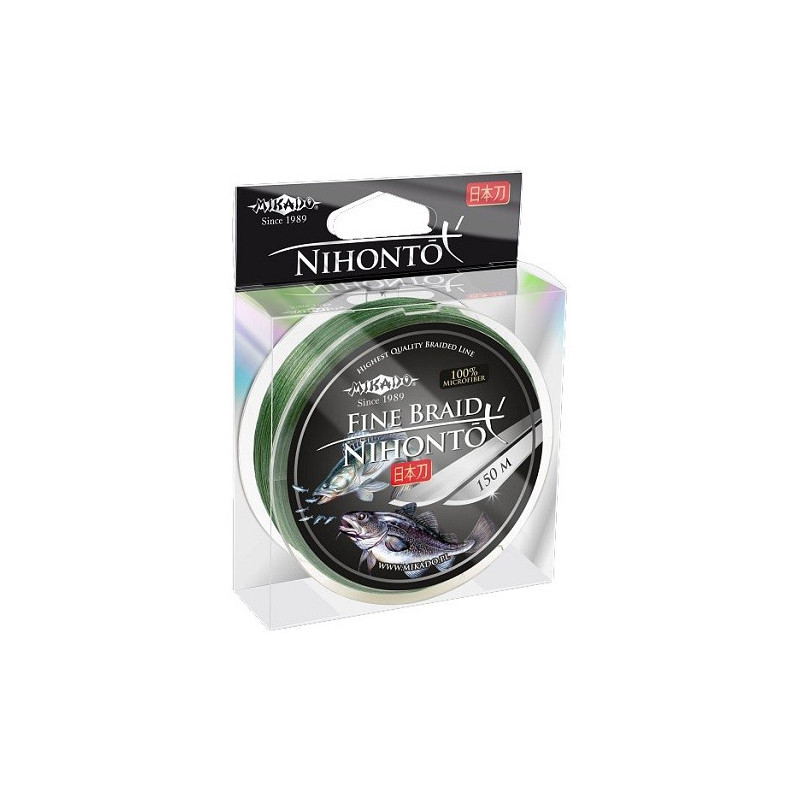 Plecionka Mikado Nihonto Fine Braid 150m - 0.16mm zielony