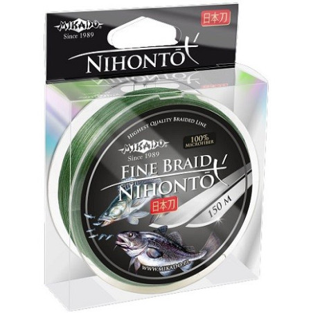 Plecionka Mikado Nihonto Fine Braid 150m - 0.20mm zielony Plecionka Mikado Nihonto Fine Braid 150m - 0.20mm zielony