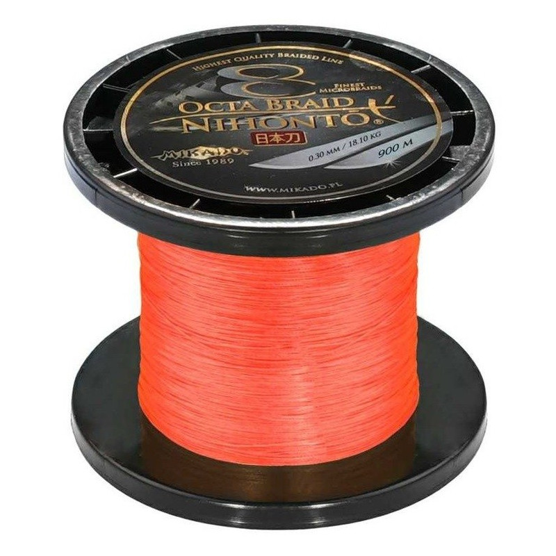 Plecionka Mikado Nihonto Fine Braid 300m - 0.10mm pomarańczowy