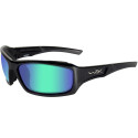 Okulary Wiley X ECHO Polarized Emerald Mirror Amber Gloss Black Frame