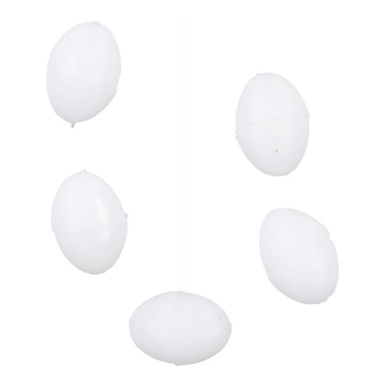 Koraliki elipsa - Białe Mikado