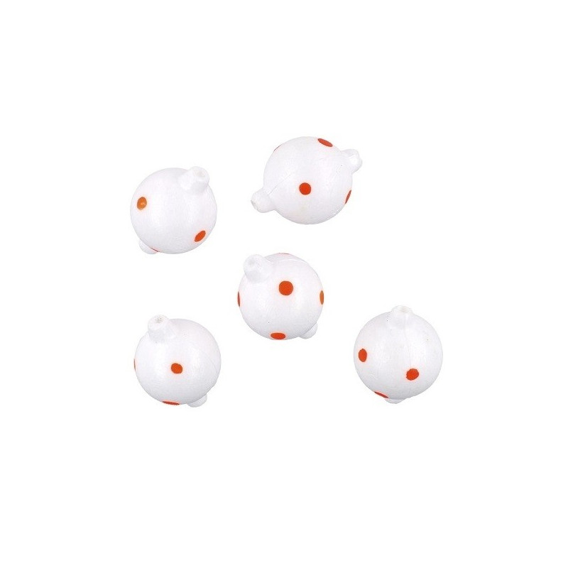 Pływające kulki biało czerwone 13mm Mikado