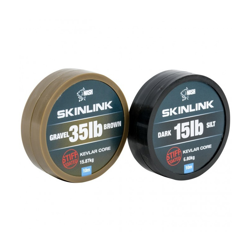 Materiał przyponowy NASH SkinLink Stiff 10m - 15lb Silt Materiał przyponowy NASH SkinLink Stiff 10m - 15lb Silt