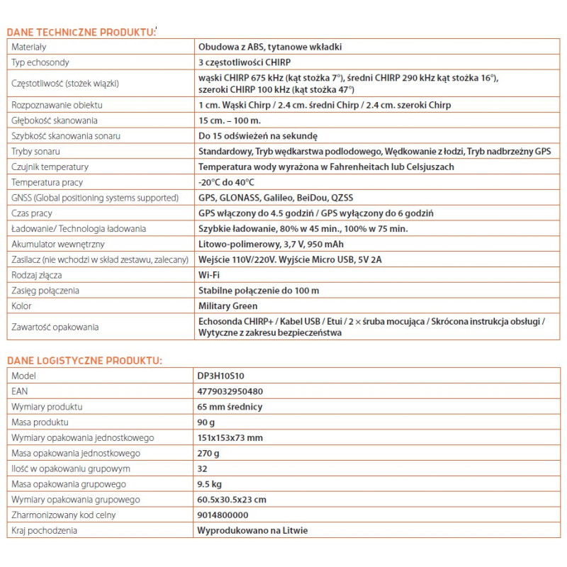 Echosonda Deeper Smart Sonar Chirp+ Echosonda Deeper Smart Sonar Chirp+