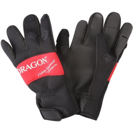 Rękawiczki neoprenowe DRAGON 2-finder fold - czarne