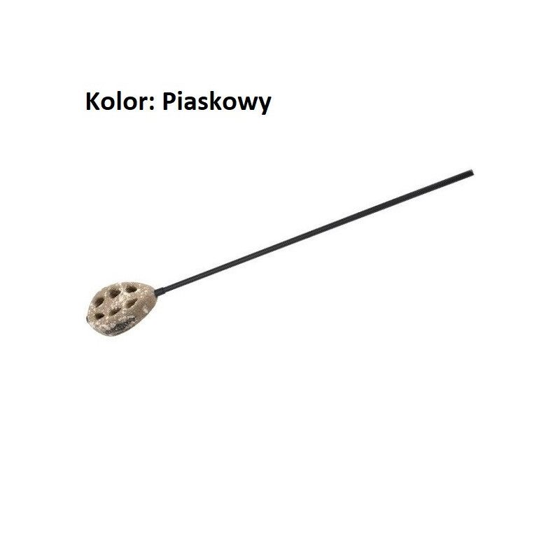 Ciężarek przelotowy ze sztywną rurką antysplątaniową piaskowy Mikado Ciężarek przelotowy ze sztywną rurką antysplątaniową piaskowy Mikado