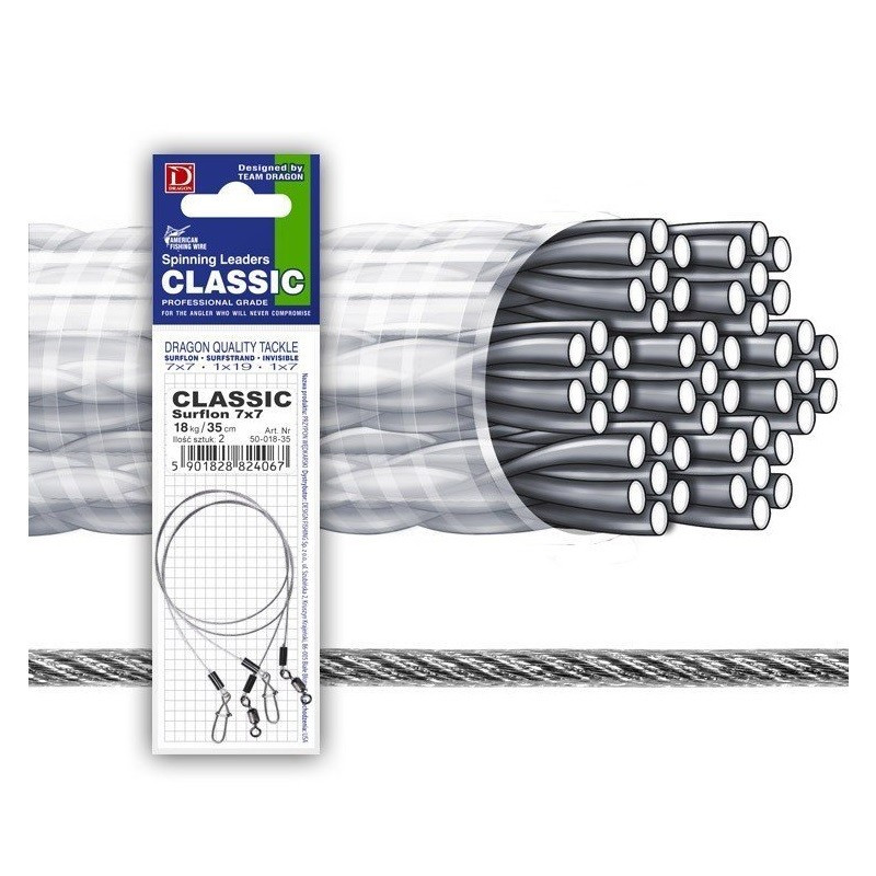 Przypon Dragon 7x7 Surflon A.F.W. 20cm / 6kg Przypon Dragon 7x7 Surflon A.F.W. 20cm / 6kg