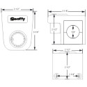 Podstawa do mocowania na reling o średnicy 7/8” standard Scotty