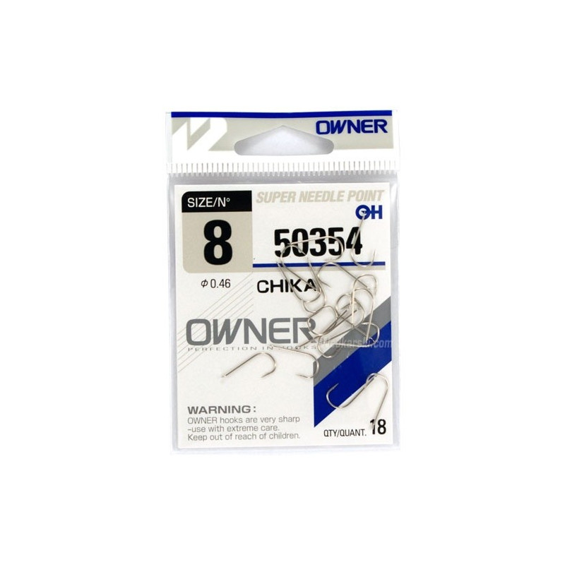 Haczyki Owner srebrne roz. 18