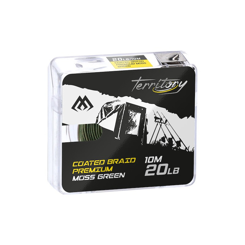 Plecionka Mikado w otulinie Coated Braid Premium 10m - 20lb zielony mech
