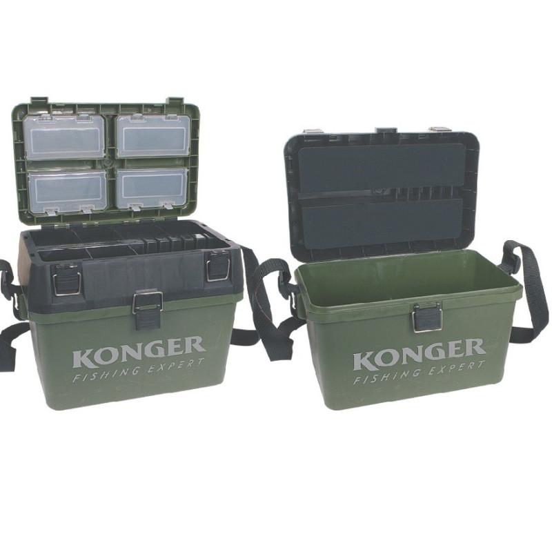 Skrzynka wędkarska Konger z siedziskiem 850900002 / 35x23x29 cm
