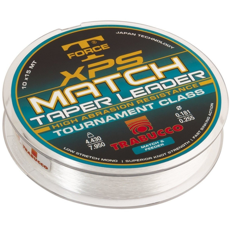 Żyłka Trabucco XPS Match Taper Leader 0,165-0,221mm Żyłka Trabucco XPS Match Taper Leader 0,165-0,221mm