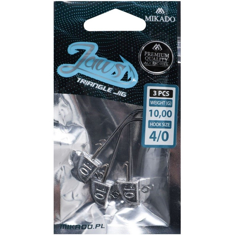 Główka Jigowa Mikado Jaws trójkątna hak 4 / 6g / 3szt. Główka Jigowa Mikado Jaws trójkątna hak 4 / 6g / 3szt.