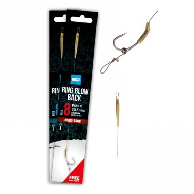 Przypon Karpiowy Ring Blow Back Rig Barbless NASH