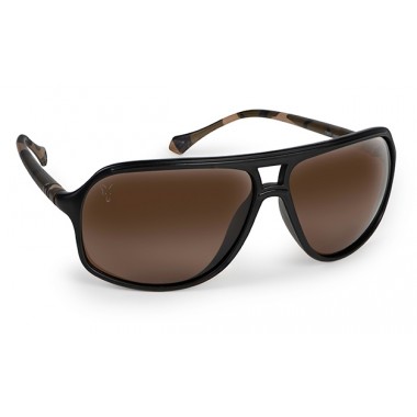 Okulary polaryzacyjne AV8 Black & Camo Sunglasses – Brown Lense FOX