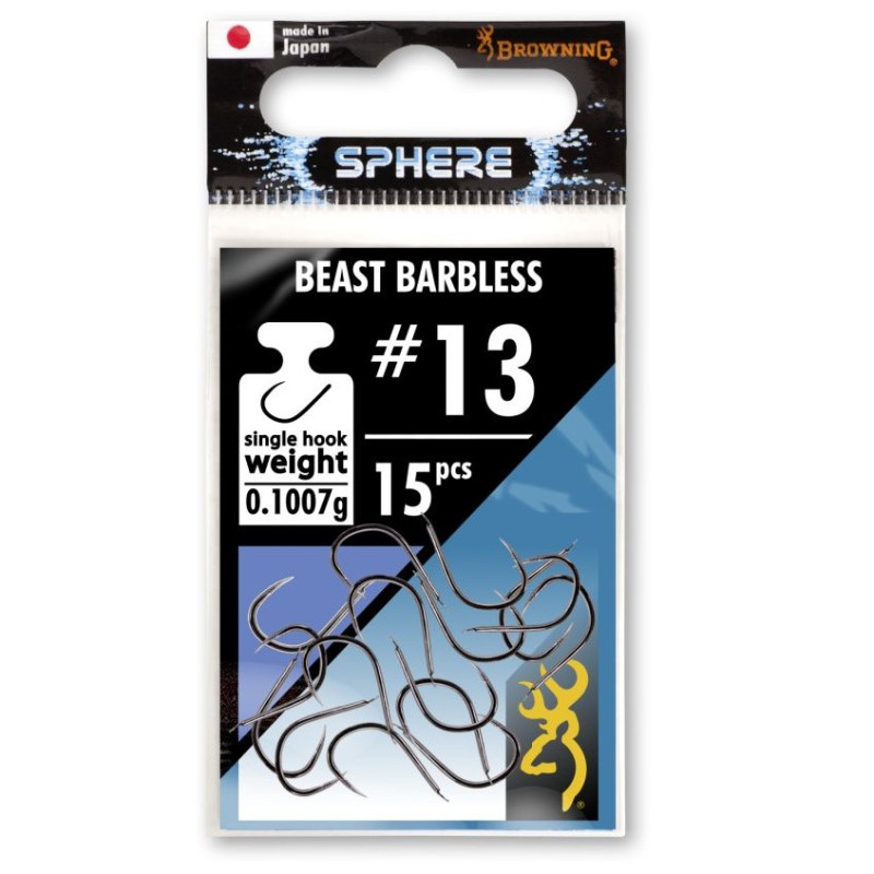 Haczyki Browning Sphere Beast Barbless czarny nikiel hak 14
